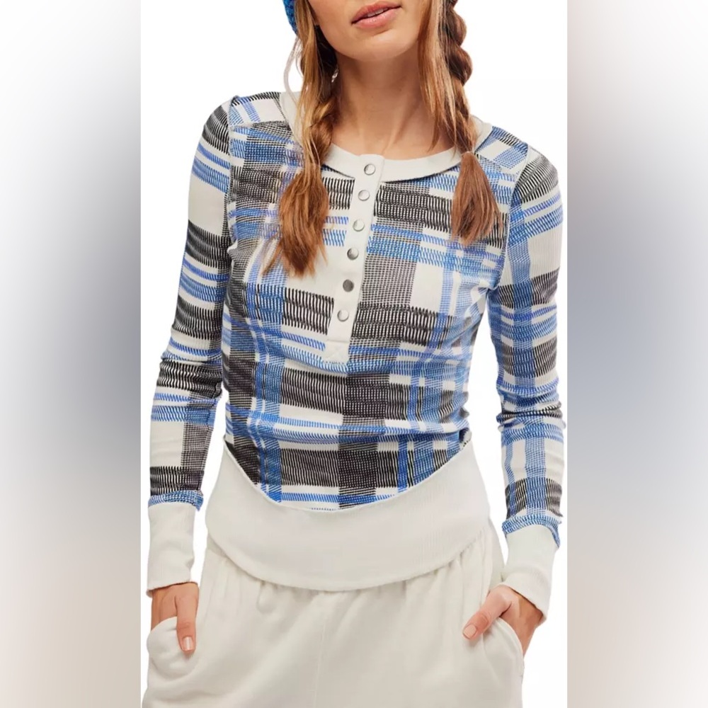NWT Free People movement women’s rally printed layer top